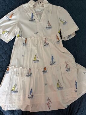 Shop the Mint Boutique Dress. Sailboat   Print Tiered Dress